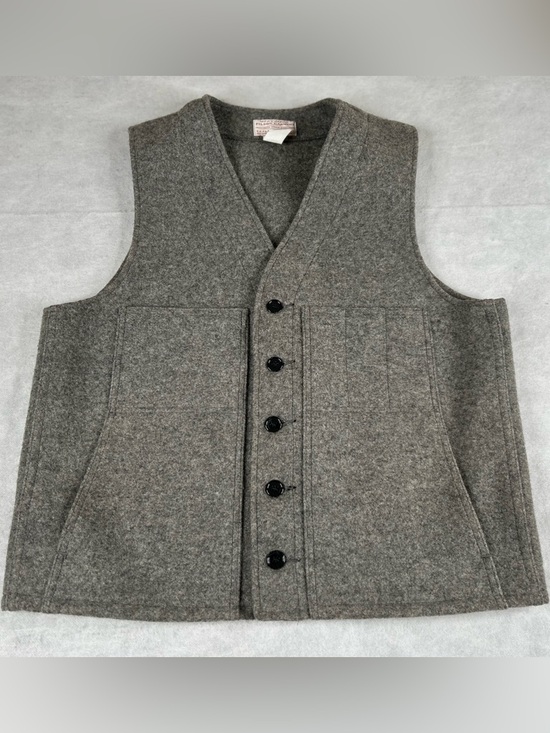 Filson Other - Vintage Filson Virgin Wool Mackinaw Vest 44 Gray Style 20 USA Workwear Hunting